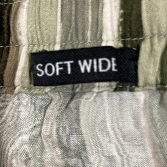 Max Jeans Soft Wide Striped Elastic Waistband Boho Pants M - Picture 12 of 15